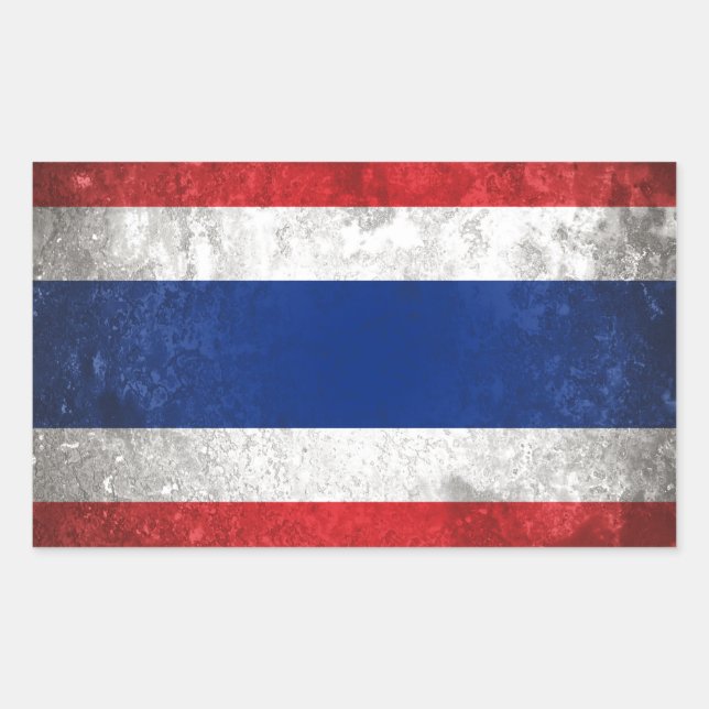 Pegatina Rectangular Tailandia (Anverso)