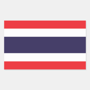 Pegatina Rectangular Tailandia: Bandera tailandesa
