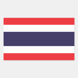 Pegatina Rectangular Tailandia: Bandera tailandesa