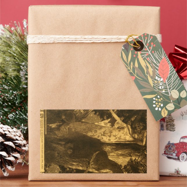 Pegatina Rectangular Tan atormentados guardianes de la luna de la noche (Vacaciones)