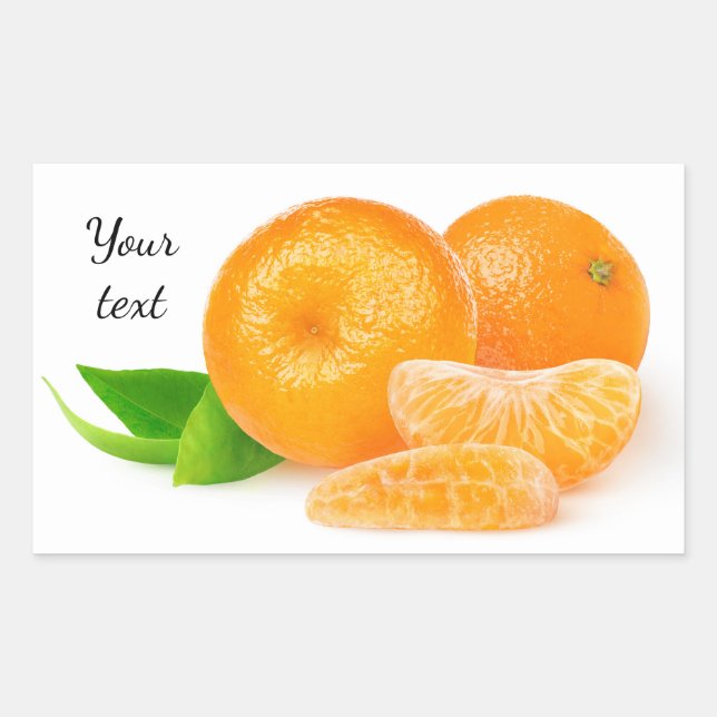 Pegatina Rectangular Tangerinas (Anverso)
