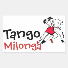 Pegatina Rectangular Tango Milonga
