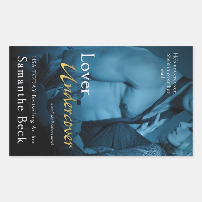 Pegatina Rectangular Tapa de Lover por Samanthe Beck (Anverso)