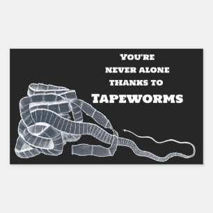 Pegatina Rectangular Tapeworm Y Tú