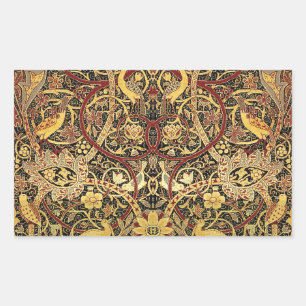 Pegatina Rectangular Tapiz Falso William Morris Bullerswood