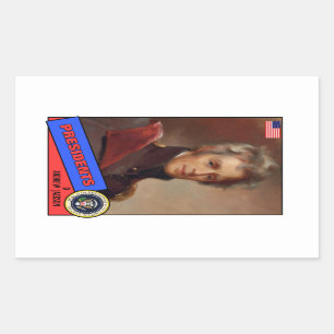 Pegatina Rectangular Tarjeta de béisbol Andrew Jackson
