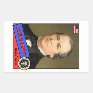 Pegatina Rectangular Tarjeta de béisbol Andrew Johnson