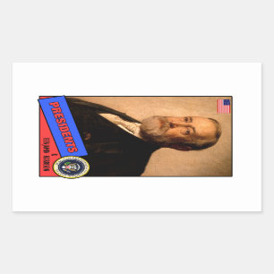 Pegatina Rectangular Tarjeta de béisbol de Benjamin Harrison