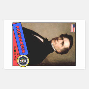 Pegatina Rectangular Tarjeta de béisbol Franklin Pierce
