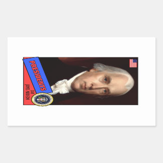 Pegatina Rectangular Tarjeta de béisbol James Madison