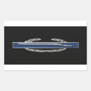 Pegatina Rectangular Tarjeta de infantería de combate (CIB)