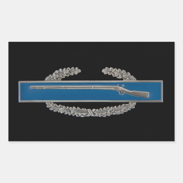 Pegatina Rectangular Tarjeta de infantería de combate (CIB) (Anverso)
