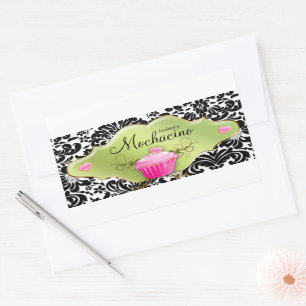 Pegatina Rectangular Tarjeta de presentación de panadería 311 Cupcake S