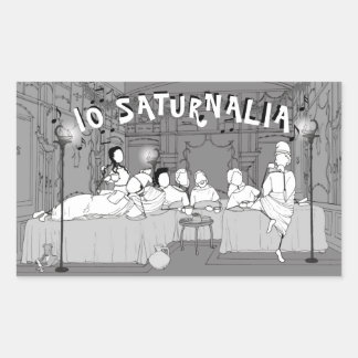 Pegatina Rectangular Tarjeta Saturnalia de Amarantus