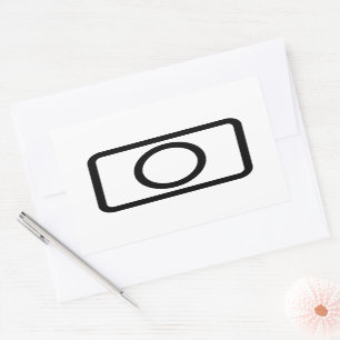 Pegatina Rectangular Tarjeta Zener   Círculo hueco
