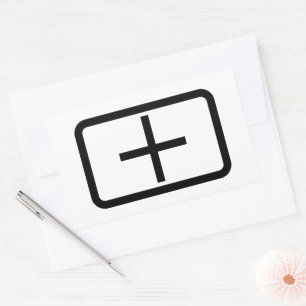 Pegatina Rectangular Tarjeta Zener   Más Rótulo