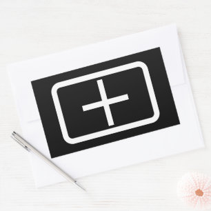 Pegatina Rectangular Tarjeta Zener   Más Rótulo