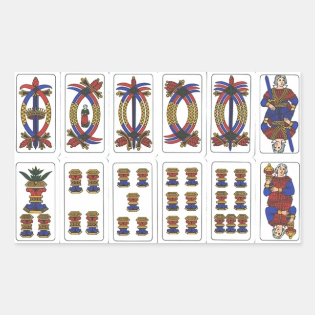 Pegatina Rectangular tarot de marseille (Anverso)