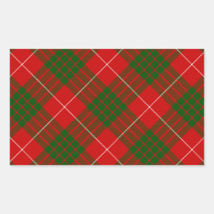Pegatina Rectangular Tartán de Crawford