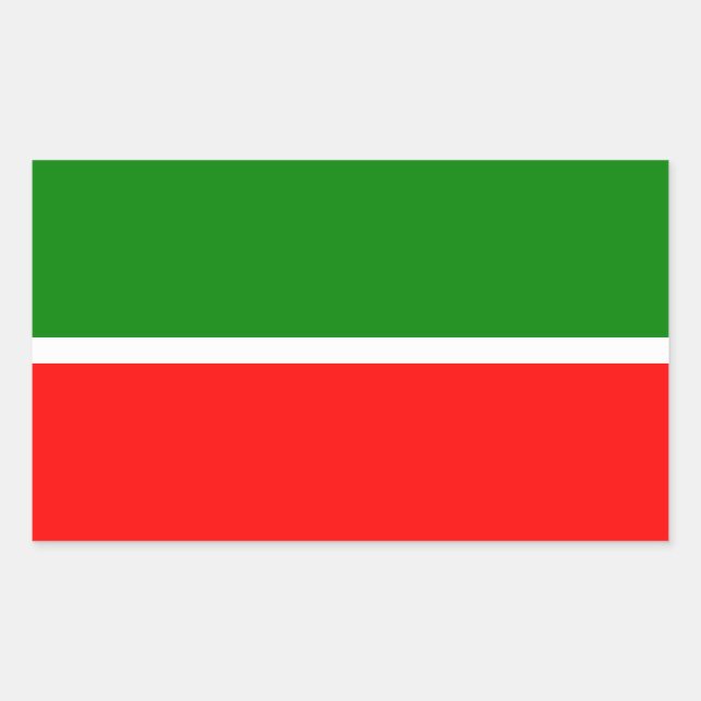 Pegatina Rectangular Tatarstán (Anverso)