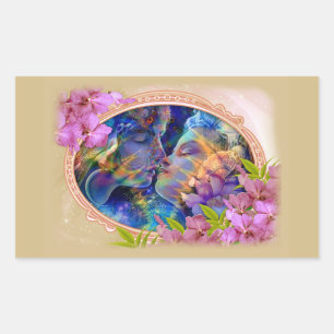 Pegatina Rectangular Te amo