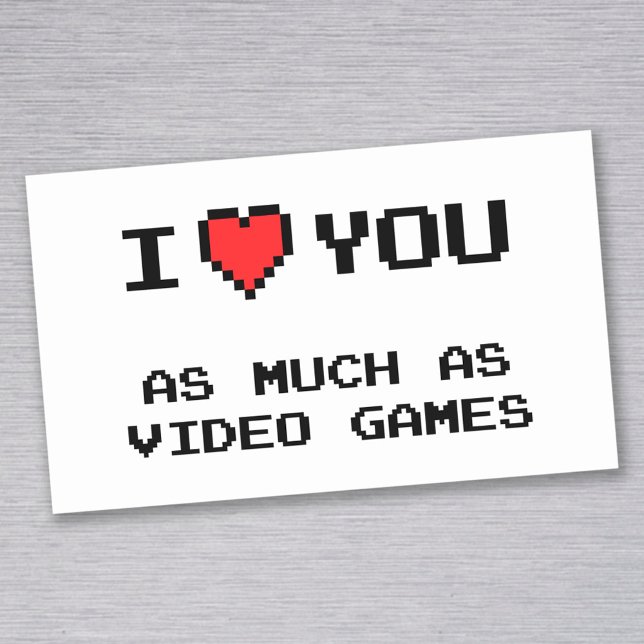 Pegatina Rectangular Te Amo Tanto Como Los Videojuegos | Divertido Gami (Subido por el creador)