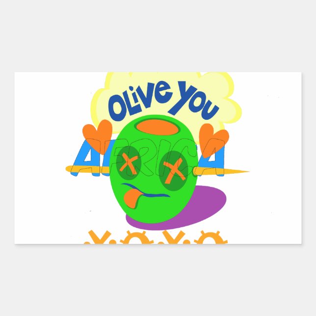 Pegatina Rectangular Te amo XOXO bello y asombroso texto gráfico Arte (Anverso)