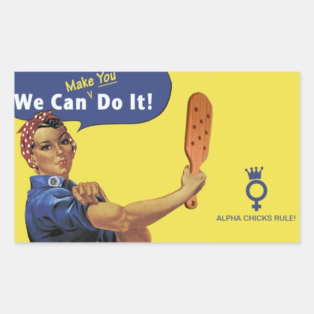 PEGATINA RECTANGULAR ¡TE HAREMOS HACERLO! (Anverso)