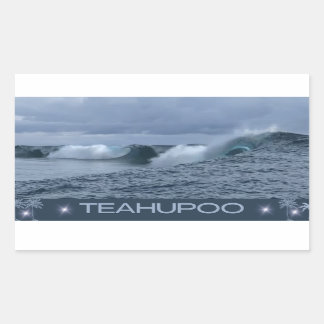 Pegatina Rectangular Teahupoo