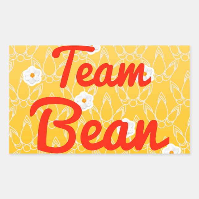 Pegatina Rectangular Team Bean (Anverso)