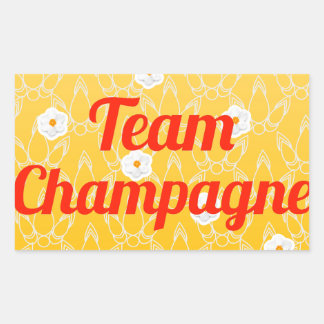 Pegatina Rectangular Team Champagne