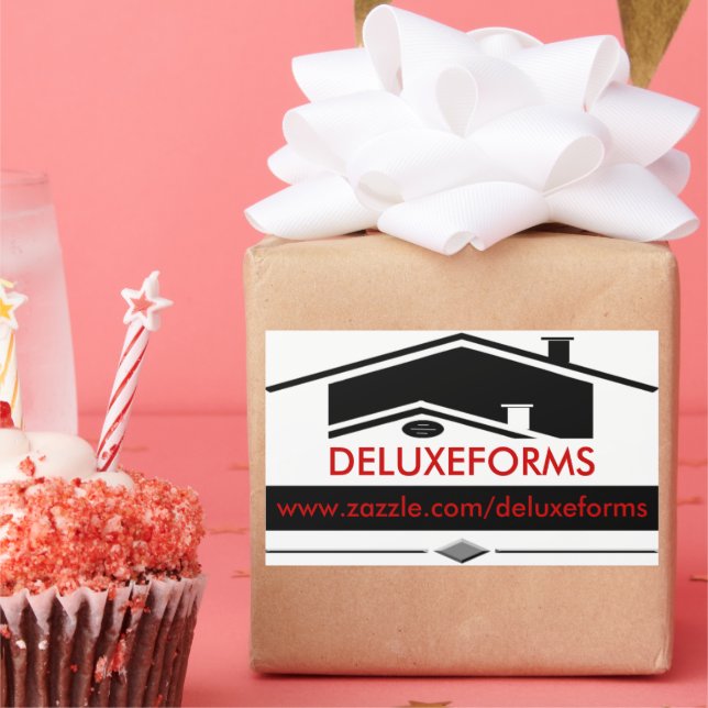 Pegatina Rectangular Techo negro (Fiesta)