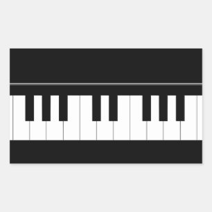 Pegatina Rectangular Teclado de piano