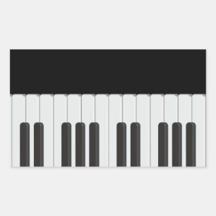 Pegatina Rectangular Teclado de piano