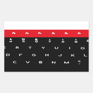 Pegatina Rectangular Teclas de teclado micro de BBC