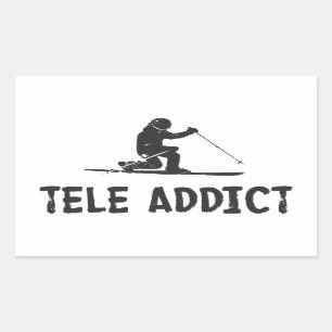 Pegatina Rectangular Tele Addict