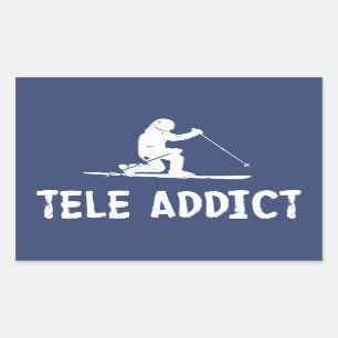 Pegatina Rectangular Tele Addict