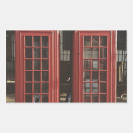 Pegatina Rectangular Teléfono de Londres