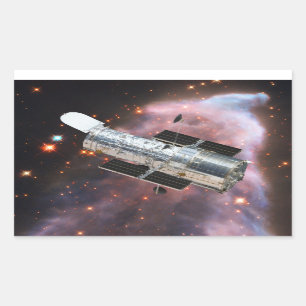 Pegatina Rectangular Telescopio espacial Hubble