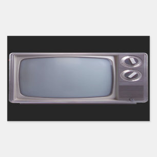 Pegatina Rectangular Televisión antigua