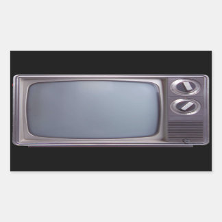 Pegatina Rectangular Televisión antigua