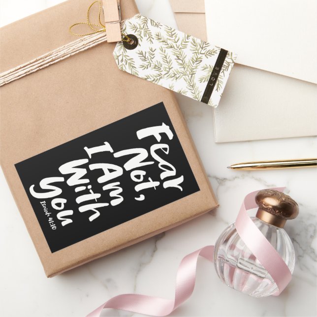 Pegatina Rectangular TEMOR NO, ESTOY contigo - Esperanza religiosa Dios (Regalar)