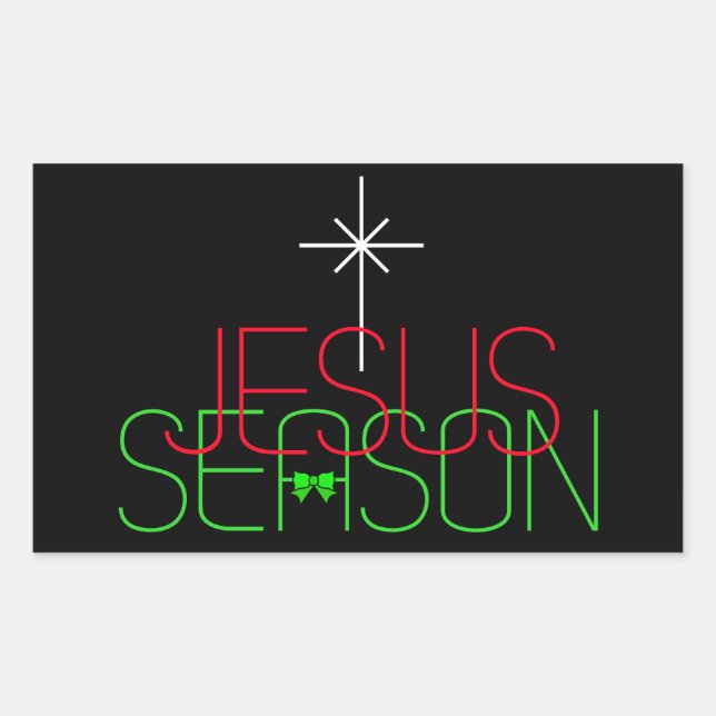 Pegatina Rectangular Temporada de Jesús (Anverso)