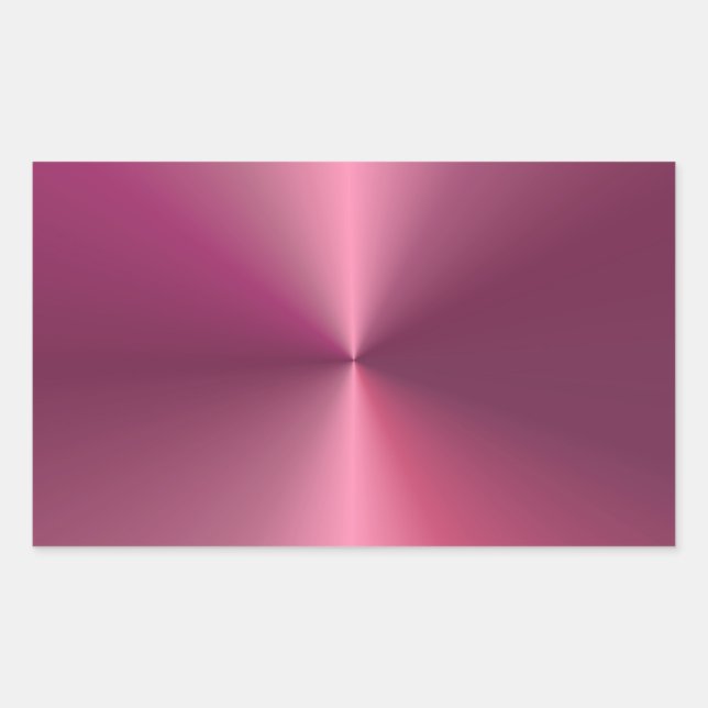 Pegatina Rectangular Tendencia moderna metálica elegante rosa en blanco (Anverso)