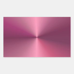 Pegatina Rectangular Tendencia moderna metálica elegante rosa en blanco