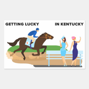 Pegatina Rectangular Tener suerte en Kentucky