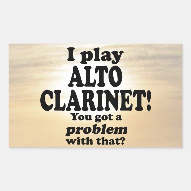 Pegatina Rectangular Tengo Un Problema Con Ese Rectangular Alto Clarine (Anverso)