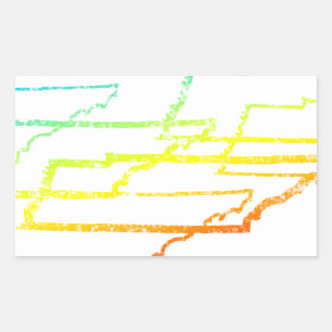 Pegatina Rectangular tennessee chill blur