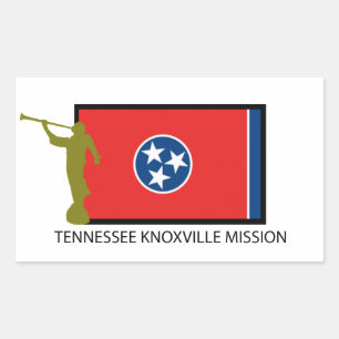 PEGATINA RECTANGULAR TENNESSEE KNOXVILLE MISION LDS CTR
