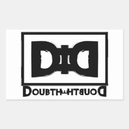 Pegatina Rectangular Teoría de la conspiración lema de la burla: Dudar 